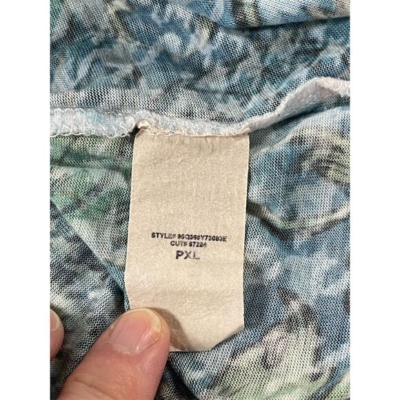 New Directions Women's Fitted Petite Top PXL 3/4 Sleeve hummingbird design - Picture 9 of 10